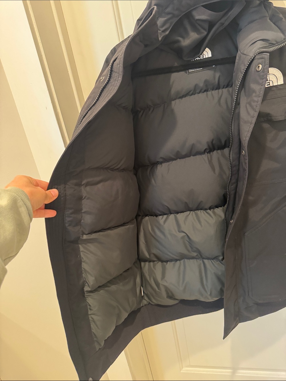 M The North Face Black Men's Hooded Puffer Jacket ski snowboarding winter coat - Picture 7 of 11